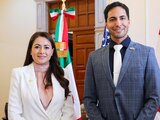 Tere Jiménez se reúne con el presidente de la Cámara de Comercio Internacional Canadá-Estados Unidos-México.
