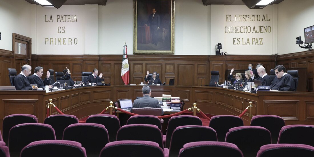 Sesión de los ministros de la SCJN, en febrero pasado.