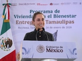Presidenta Claudia Sheinbaum encabeza programa Vivienda para el Bienestar en Reynosa, Tamaulipas.