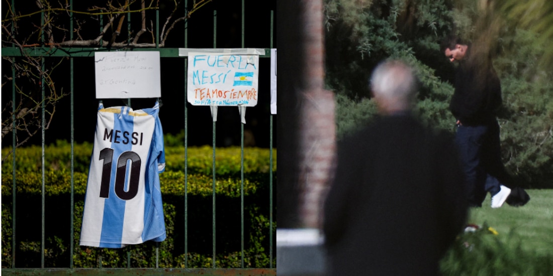 Leo Messi en el Cementerio El Prado.