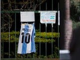 Leo Messi en el Cementerio El Prado.