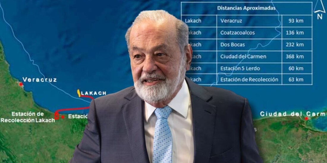 Carlos Slim, presidente de Grupo Carso, evalúa junto con Pemex la rentabilidad del proyecto Lakach en aguas profundas.