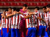 Jugadores de Chivas previo a uno de sus partidos en el Torneo Guard1anes 2021 de la Liga MX.