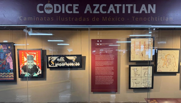 La exposición dedicada al Códice Azcatitlan rescata las técnicas de pintura e ilustración desarrolladas por los antiguos tlacuilos.