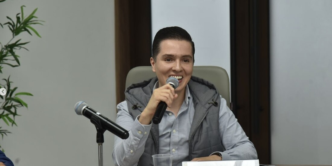 Víctor Mendoza, durante un evento del PAN CDMX, en enero.