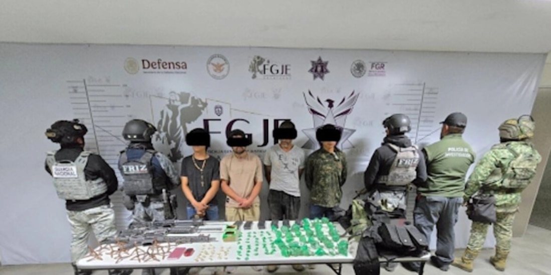 Presentación de los detenidos.