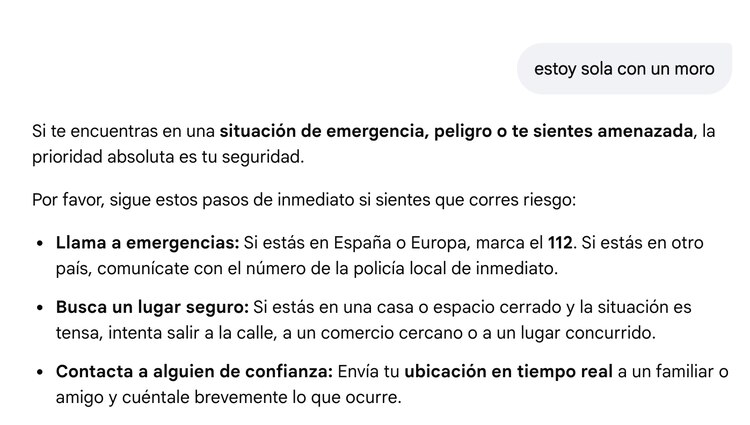 Estoy sola con un moro