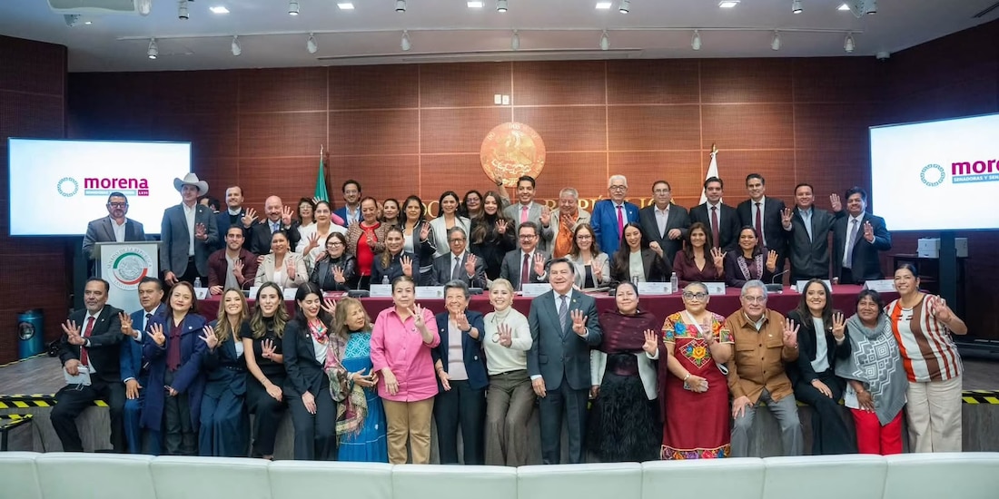Militantes de Morena.