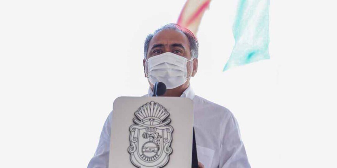 El gobernador Héctor Astudillo envía mensaje a elementos de la SSP estatal.