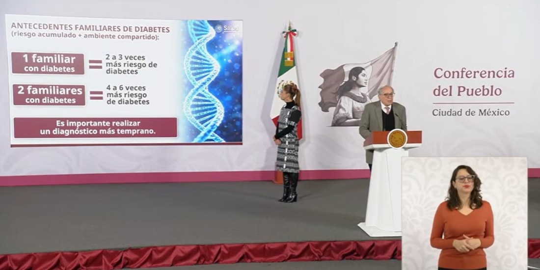 El Secretario de Salud esta mañana en Palacio Nacional.