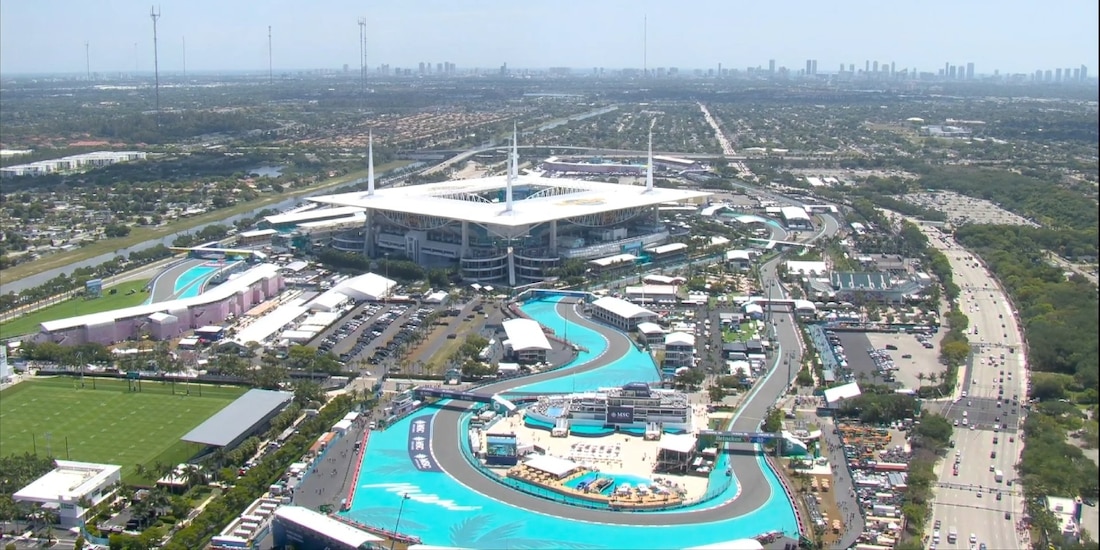 La pista del Gran Premio de Miami de F1