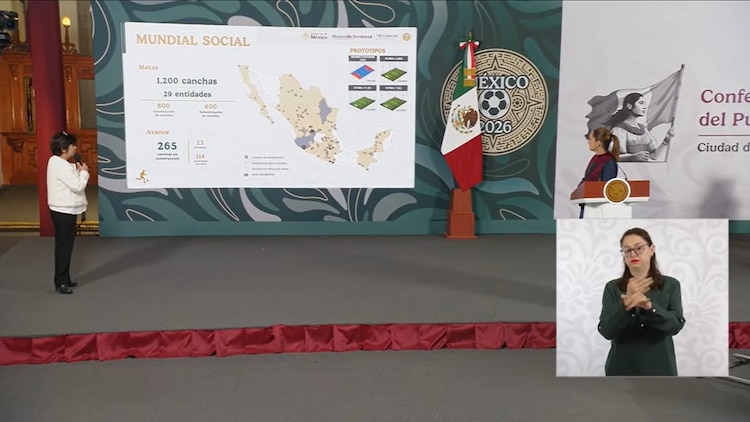 La titular de Sedatu en la Mañanera de CSP.