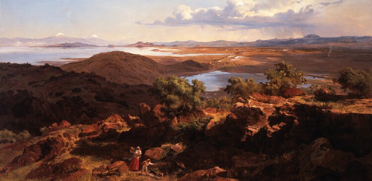 Valle de México desde el cerro de Santa Isabel, óleo sobre tela, José María Velasco, 1875.