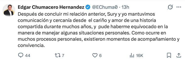 Publicación de Edgar Chumacero