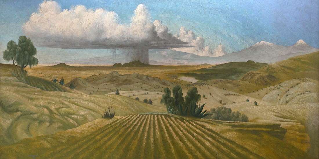 Paisaje del Valle de México (1956), Félix Ricardo Newman Flores.