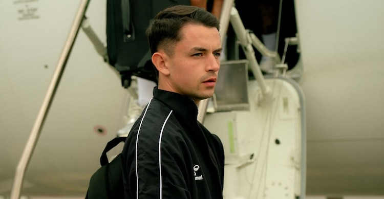 Álvaro Fidalgo en un viaje con el Betis de España