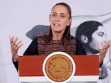 LA JEFA del Ejecutivo, ayer, en conferencia de prensa.