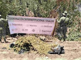 Marina incinera presunto secadero de marihuana en Sinaloa.