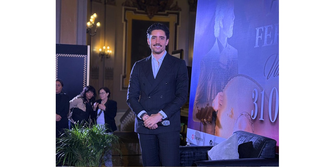 Alex Fernández, ayer, en la presentación de su gira internacional.