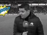 Reportero recibe balonazo por parte de los jugadores del Arsenal
