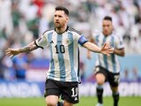 Leo Messi celebra su gol en el Argentina vs Arabia Saudita del Grupo C de la Copa del Mundo Qatar 2022, en el Estadio Lusail, 22 de noviembre de 2022.