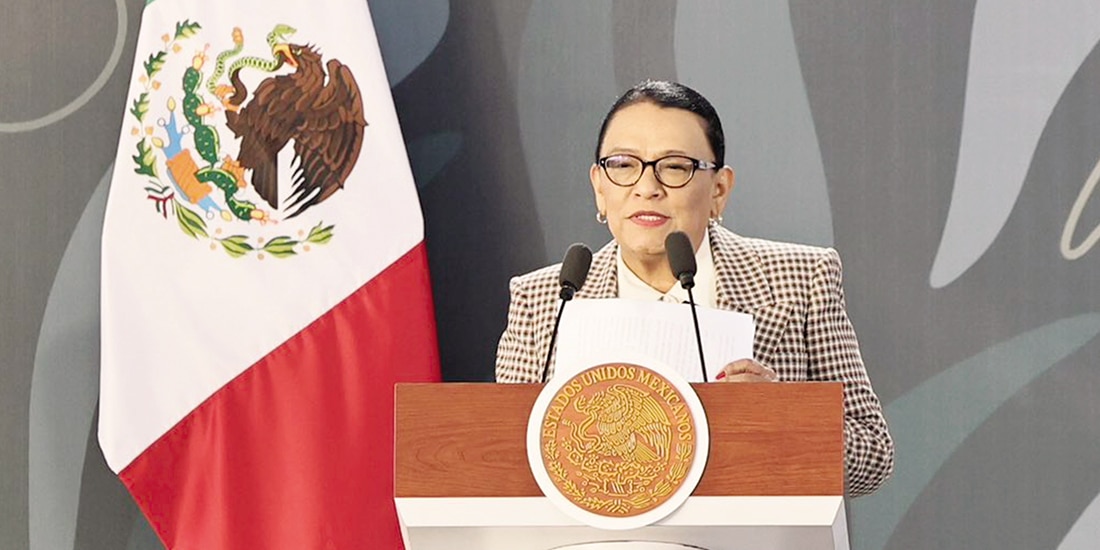 En la imagen de archivo, Rosa Icela Rodríguez, secretaria de Gobernación, en conferencia de prensa