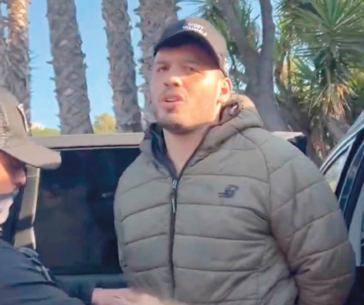 Julio César Chávez Jr., durante su detención por autoridades de Estados Unidos el 3 de julio del 2025.