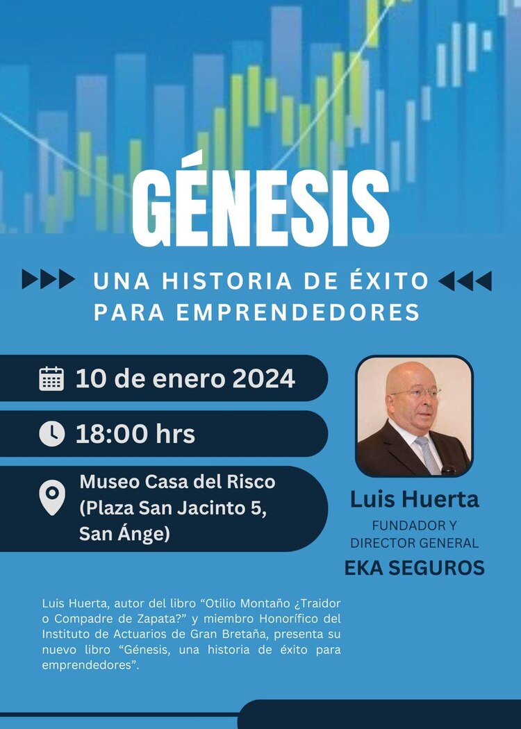 Luis Huerta presentará el libro "Génesis".