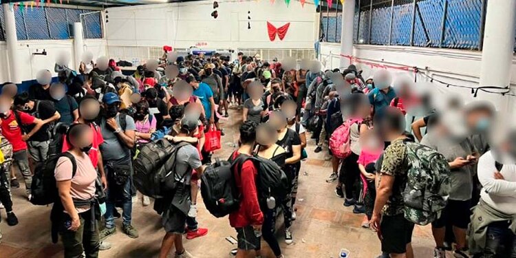 Los migrantes se encontraban en una bodega