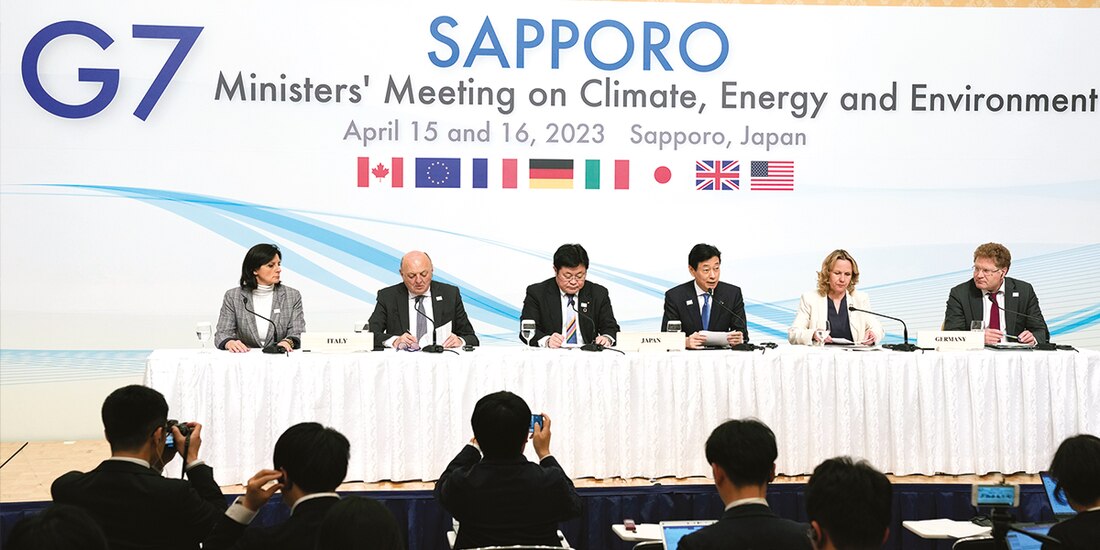 Titulares de Energía y Medio Ambiente del G-7, durante un encuentro en Japón.
