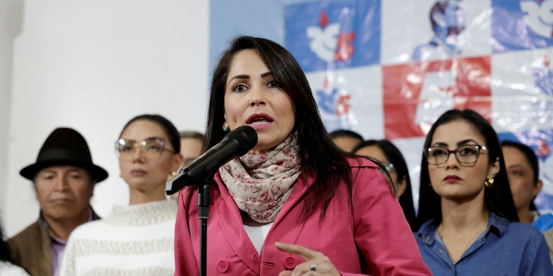 Luisa González, candidata presidencial del partido Revolución Ciudadana (RC).