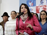 Luisa González, candidata presidencial del partido Revolución Ciudadana (RC).