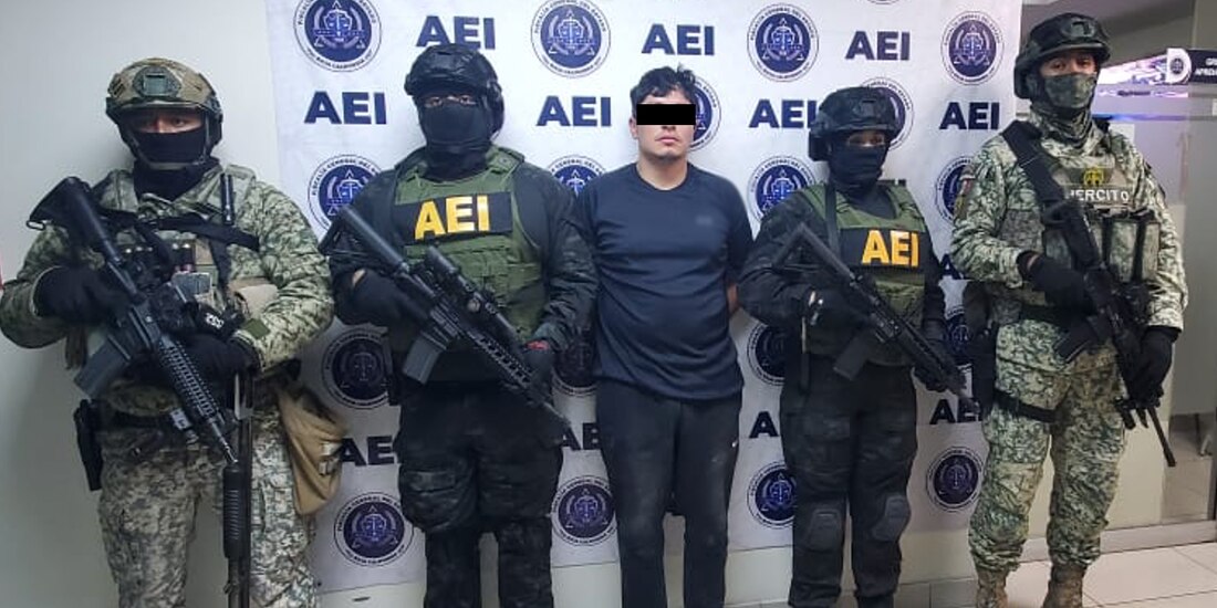 Arresto de presunto delincuente en BC.