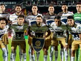 Pumas antes de un partido en la Liga MX