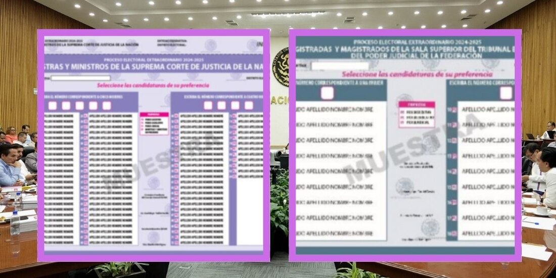 Consejo General del INE aprobó el diseño de cuatro boletas para elección judicial.