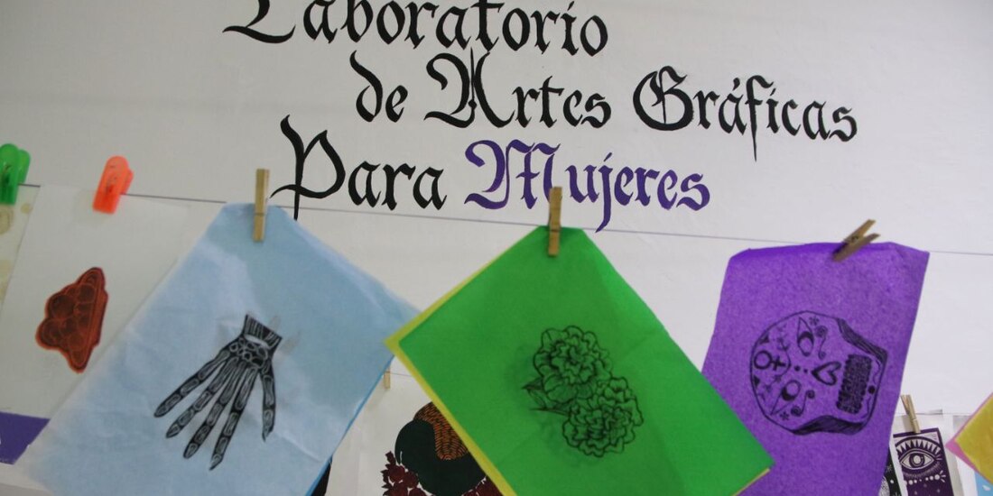 Laboratorio de Artes Gráficas de mujeres del Centro de Artes y Oficios.