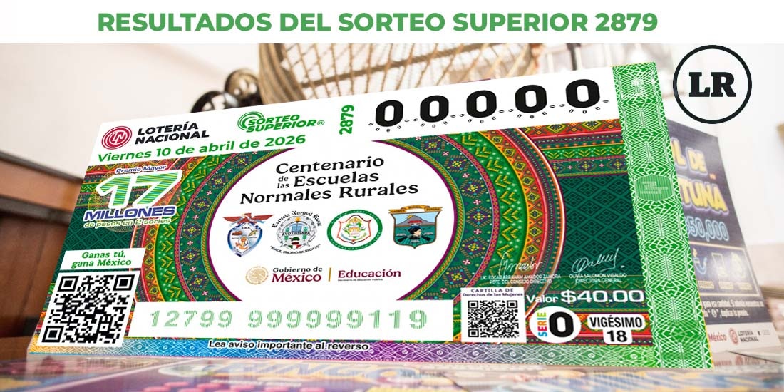 Resultados del Sorteo Superior 2879 del 10 de abril del 2026.