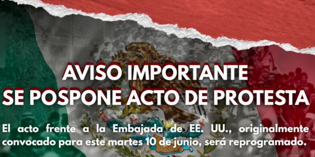 Anuncio de la cancelación de la convocatoria en la cuenta de la senadora, ayer.