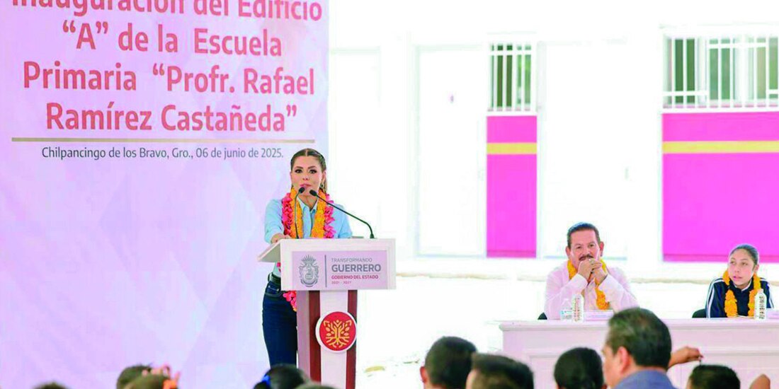 La gobernadora de Guerrero, Evelyn Salgado, ayer, en Chilpancingo.