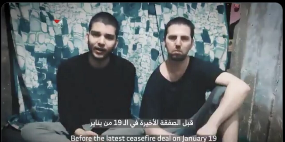 Dos rehenes en manos de Hamas piden
alto al fuego.