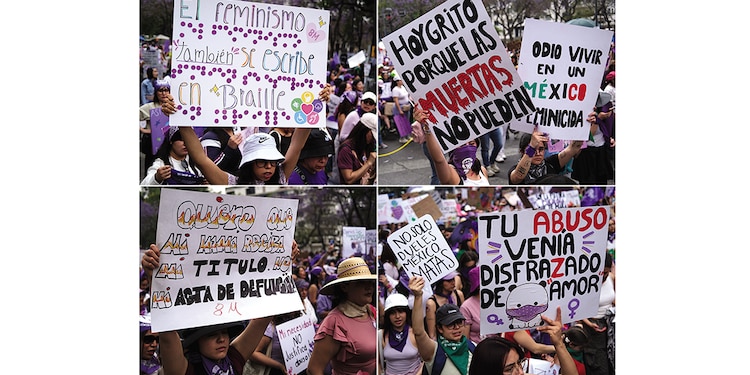 ALGUNOS CARTELES, con denuncias ciudadanas.