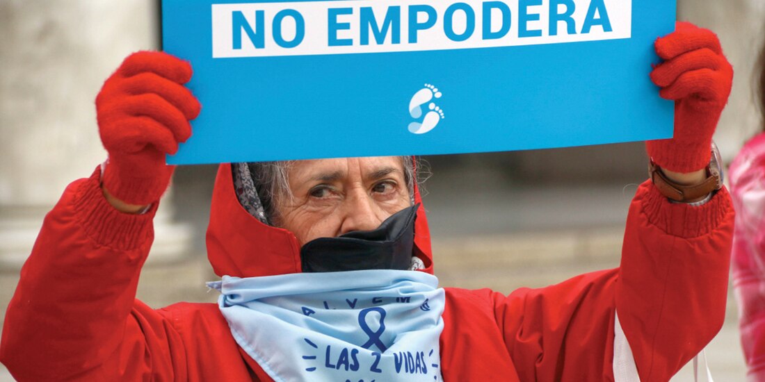 Organizaciones Pro Vida se manifestaron en las afueras del Palacio de Bellas Artes, el pasado 24 de octubre.