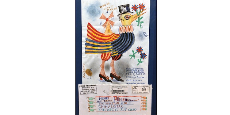 Carta que le envío el artista Pedro Friedeberg