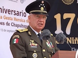 General Ricardo Trevilla, titular de la Secretaría de la Defensa Nacional, en su discurso durante la ceremonia de Aniversario.