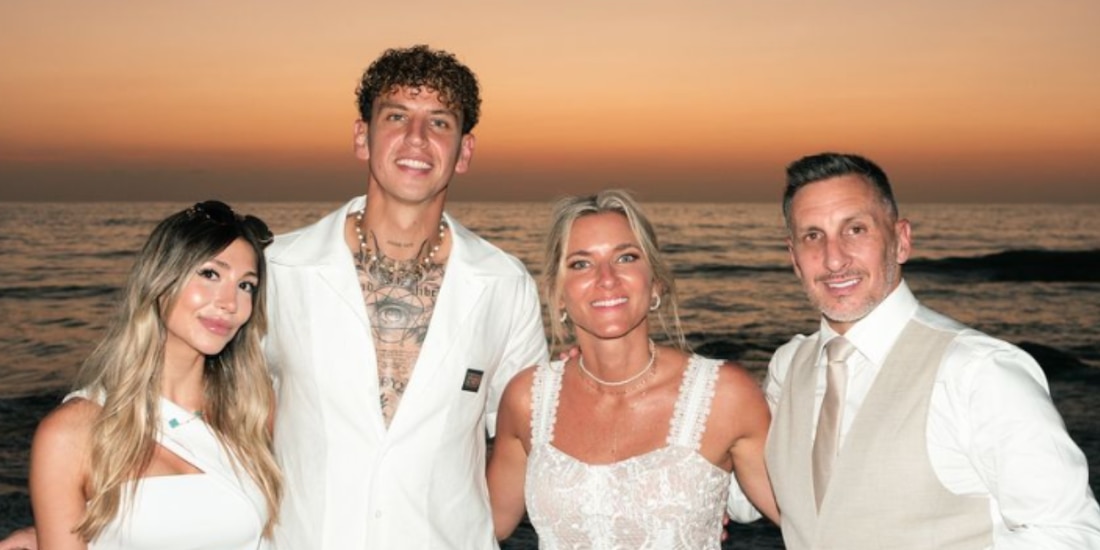 Igor Lichnovsky junto a su esposa y 'Chaco' Giménez