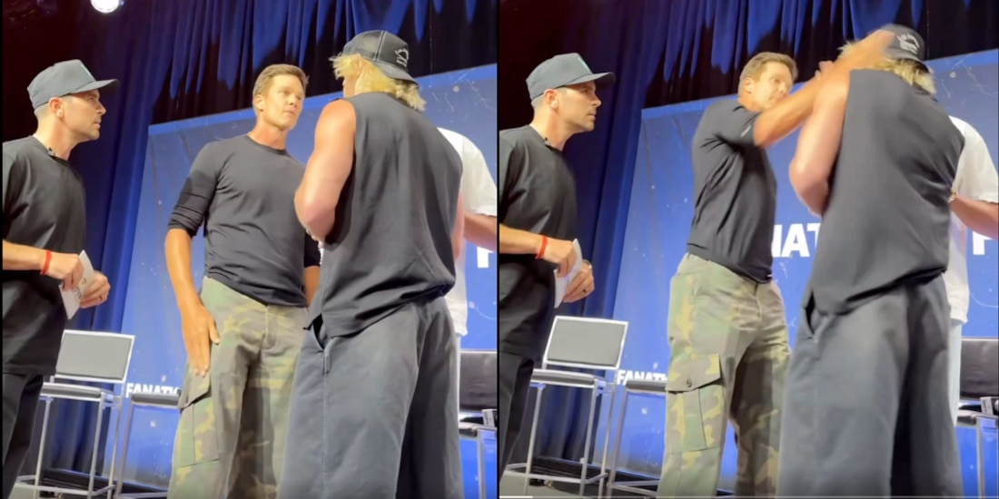 Tom Brady suelta cachetada a Logan Paul.