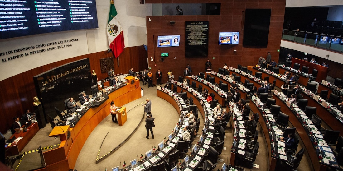 Aspecto durante Sesión Ordinaria en la Cámara de Senadores en una fotografía ilustrativa.