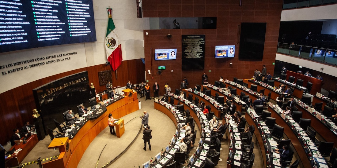 Aspecto durante Sesión Ordinaria en la Cámara de Senadores en imagen de archivo