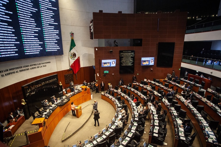 Aspecto durante Sesión Ordinaria en la Cámara de Senadores en imagen de archivo