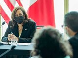 en la imagen, la vicepresidenta de Estados Unidos, Kamala Harris
